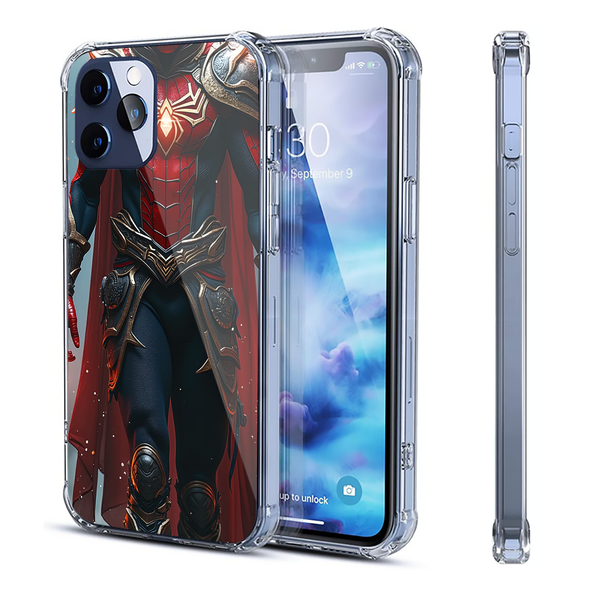 （画像用） Spider Man スパイダーマン 【iPhone 12シリーズ対応】透明スマホケース（クリアソフトケース）